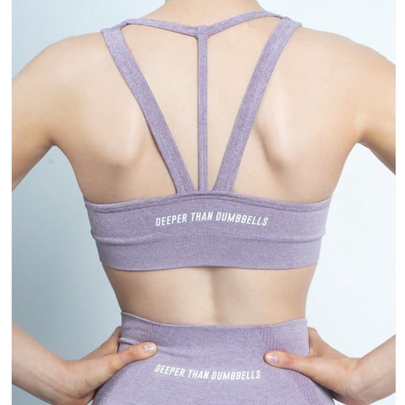 Deeper Than Dumbbells Mauve Sports Bra - Picture 6 of 6